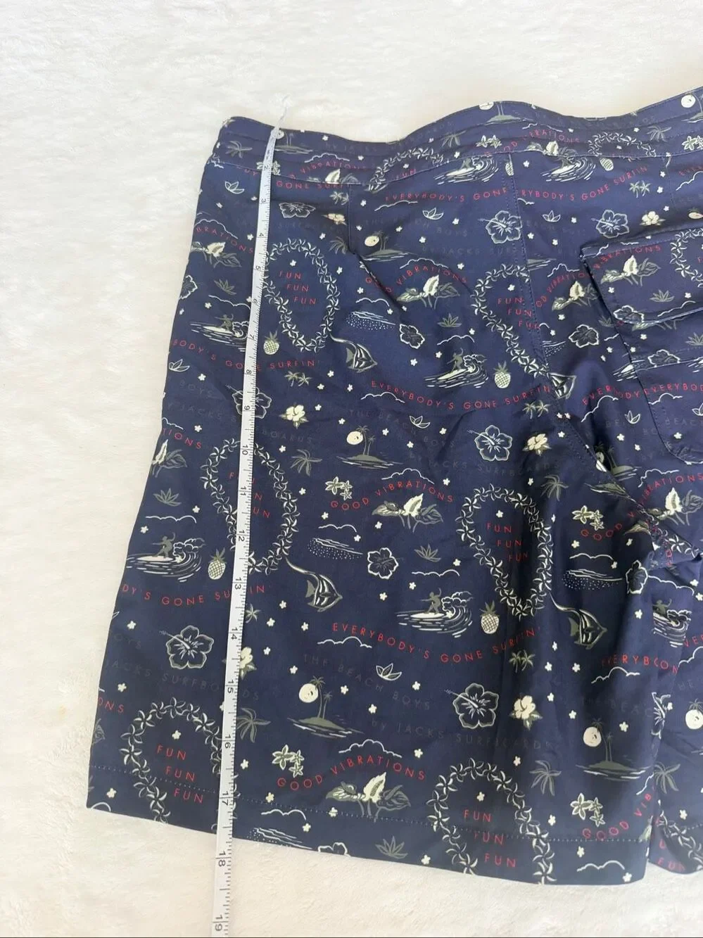 JACK’S SURFBOARDS x The Beach Boys Men’s Board Shorts 31 Navy Hawaiian Surf Prin